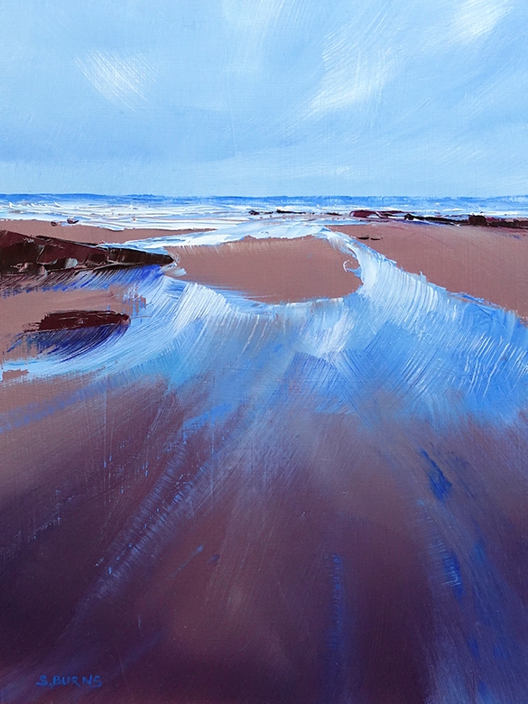 'Cullen Beach I, Banffshire' by artist Sarah Burns